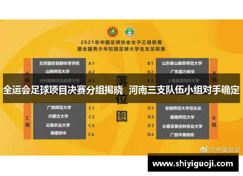 全运会足球项目决赛分组揭晓  河南三支队伍小组对手确定